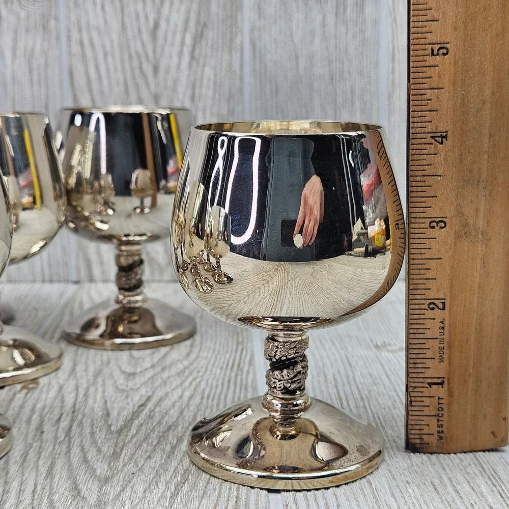 Roma SL Silver Plated Punch Cup Cordial Goblets Set of 11 Made in Spain Madrid